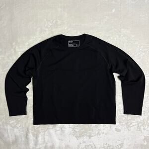 FIGS Makato Seamless Longsleeve Underscrub Men's XL Black Performance Drip Shirt